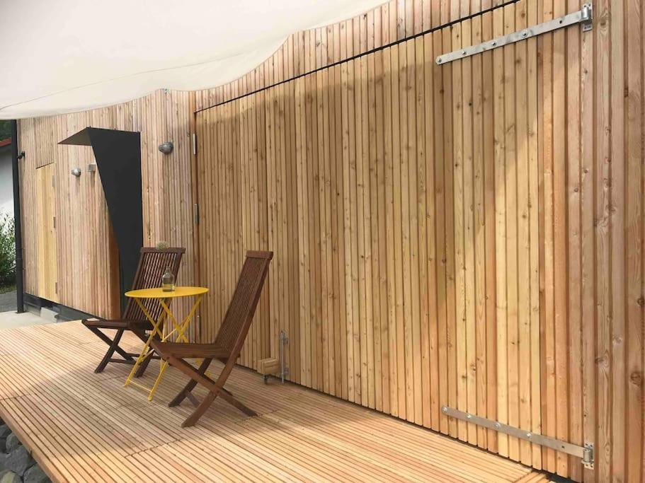 Eifelhausaufzeit-Vulkaneifel-Architekten-Chalet Mit Sauna Im Vulkankrater Immerath ภายนอก รูปภาพ